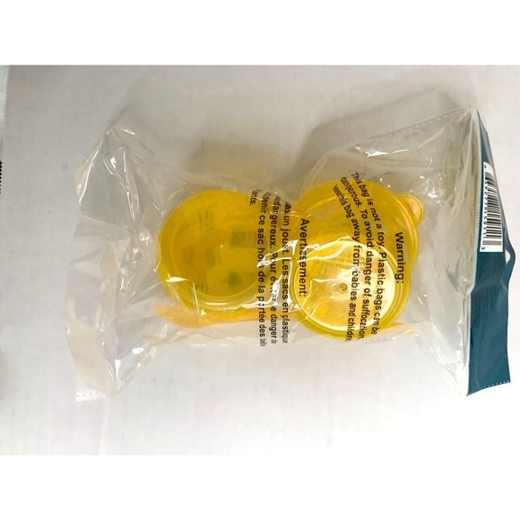 New Angel Of Mine Yellow Hard Plastic Lion Cub 2 Pack Snack Containers with Lid - Picture 2 of 2